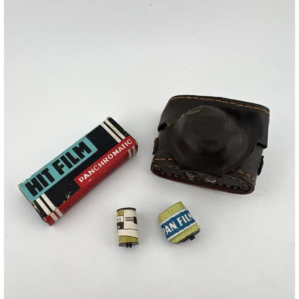1950’s Hamco miniature camera w/case Multiple Rolls Film Japan Japanese Rare